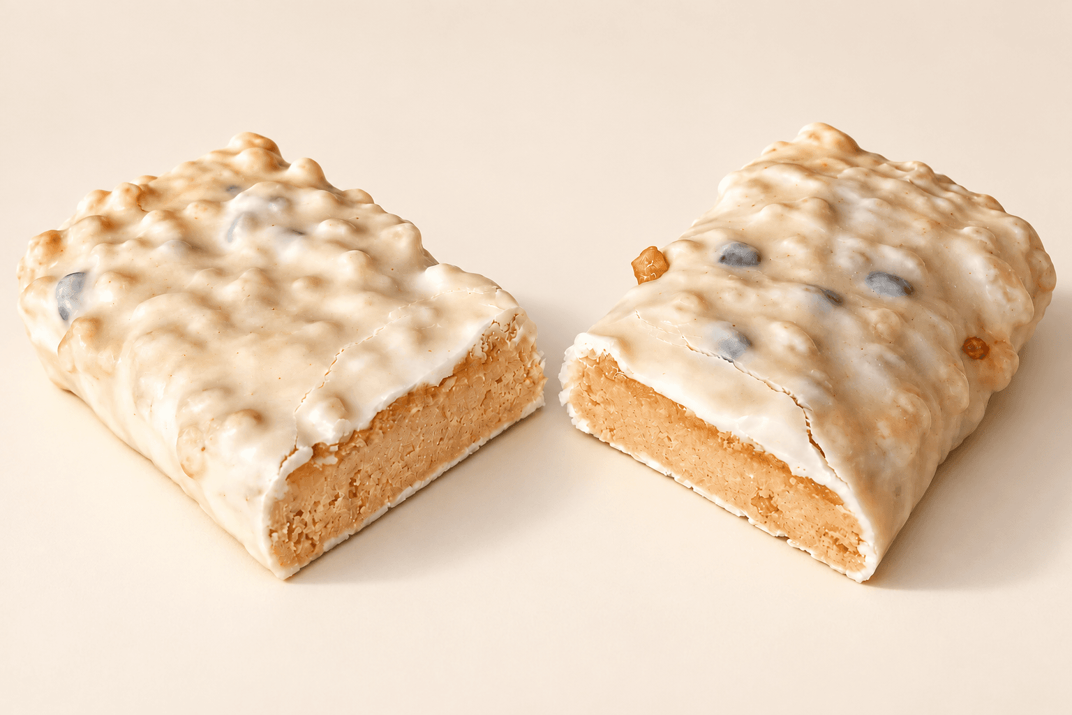 Myprotein Impact Protein Bar Cookies and Cream cut open