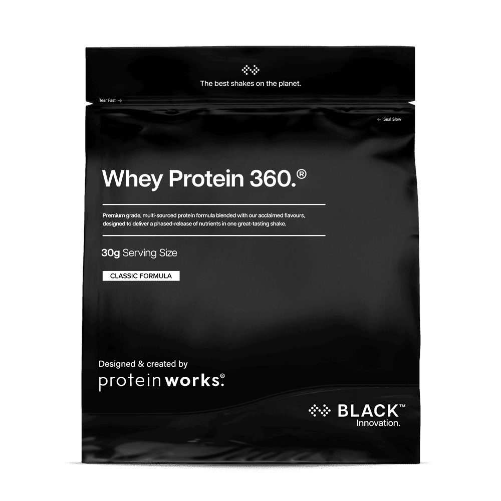 Current The Protein Works Whey Protein 360 BLACK pouch