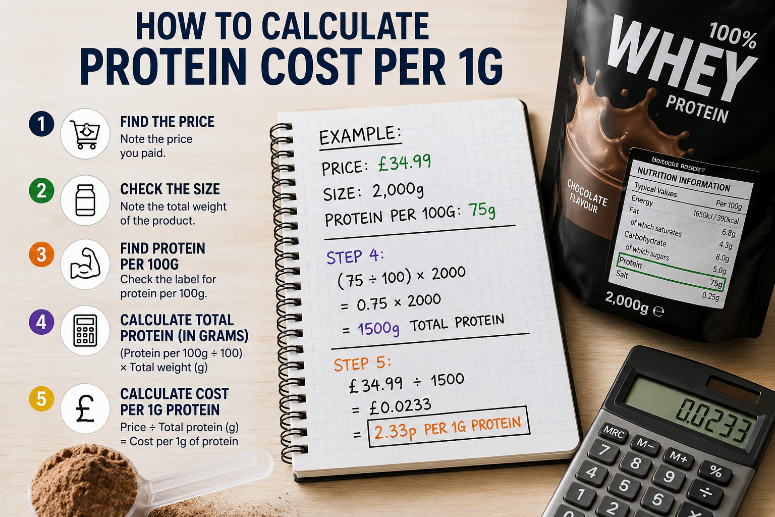 How to Calculate Protein Cost per 1g: A Practical Step-by-Step Guide